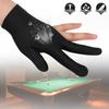 Unisex Snooker Billiard Cue Glove Pool Left Hand Open Three Finger Gloves(black)