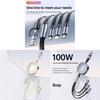 Universal 2in1 3in1 Fast Charging Data Cable For Smartphones And Tablets With Pd Support