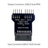 USB 3.0 19PIN To USB 2.0 9PIN Header Splitter Adapter Wear Resist Front Panel Socket Adapter Card 1 To 2 Extension for RGB Fans