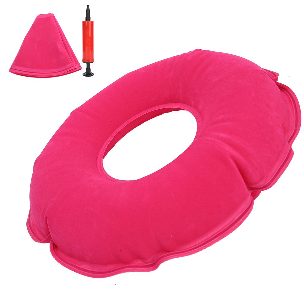 Inflatable AntiBedsore Cushion Round Shape Cushion for Elder Bedridden Patient with Pump(Royal Blue )