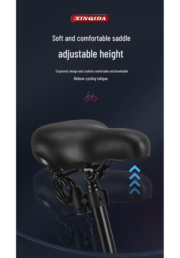 20/22-Inch Foldable Portable Bike with Variable Speed & Shock Absorption for Adults and Children
