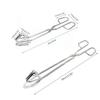 Kitchen Tong Heat Resistant Hollow-Out Barbecue Clip Food Tongs BBQ Accessories Stainless Steel Material for Kitchen BBQ