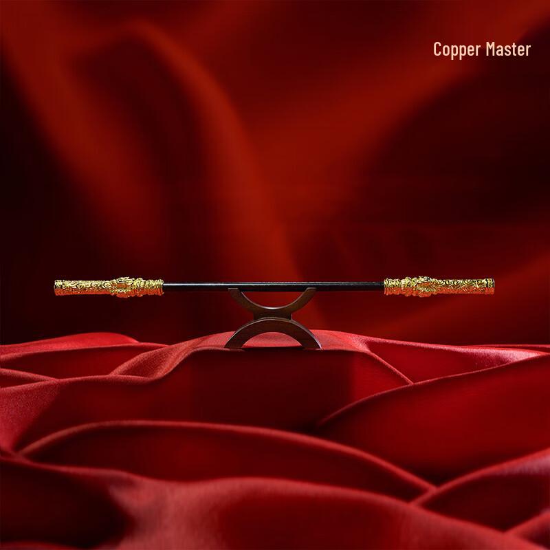 Copper Master Sun Wukong Golden Cudgel Statue