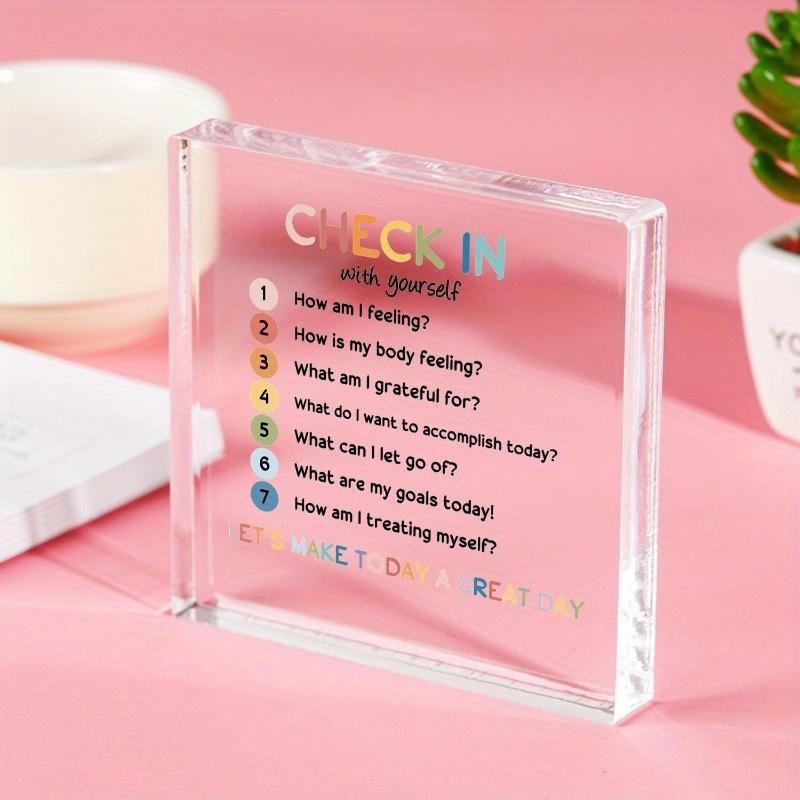 "Check In With Yourself" Sign - Emotional Learning Decor for Therapy & Classroom Spaces