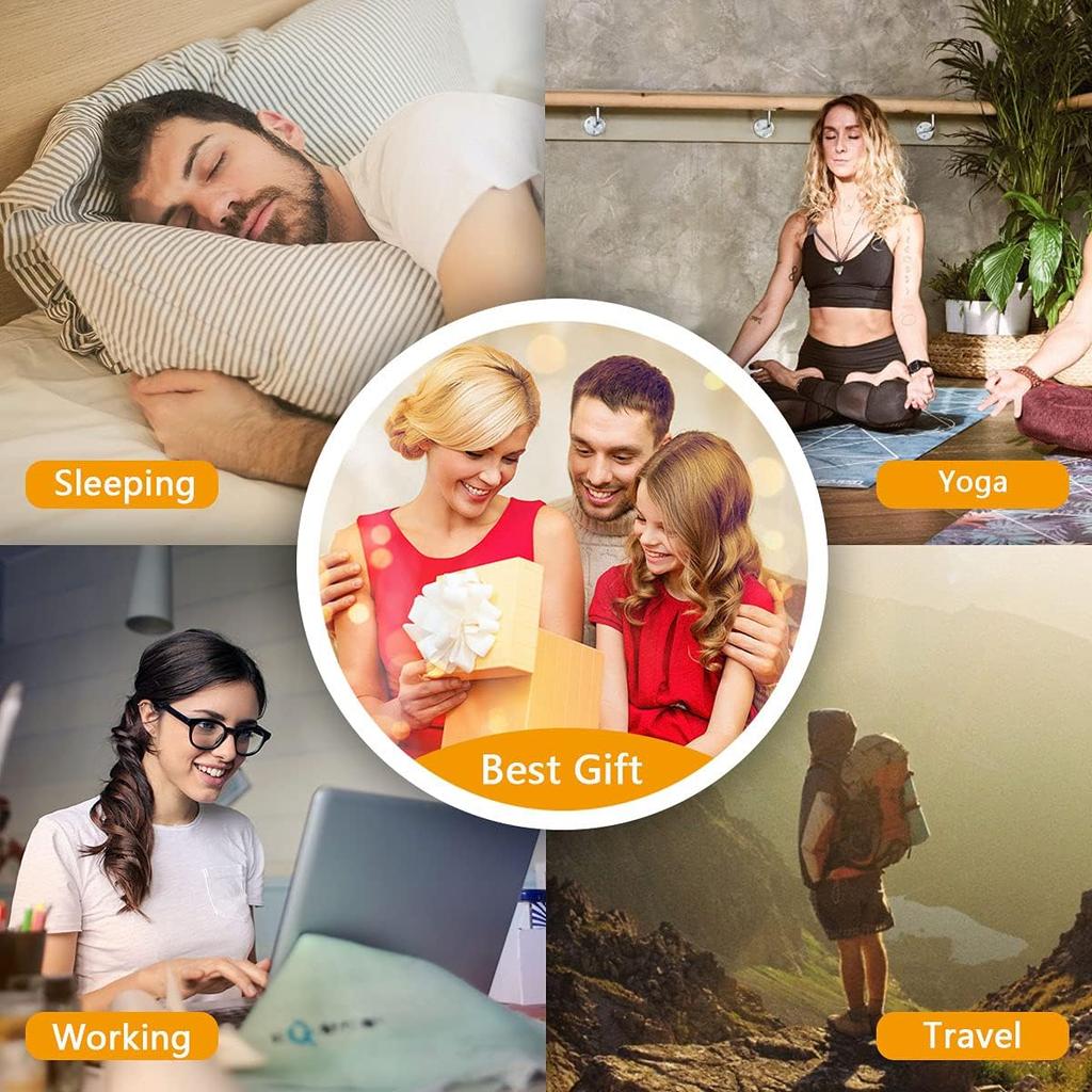 Easysleep Geräusch-Weißrauschmaschine mit 25 beruhigenden Geräuschen und Nachtlichtern mit Speicherfunktion, 32 Lautstärkestufen und 5 Sleep-Timer, mit Netzteil betrieben