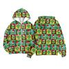 Children Girls And Boys Fashion Jacket Casual Printed Long-sleeved Hooded Cardigan Sweatshirts