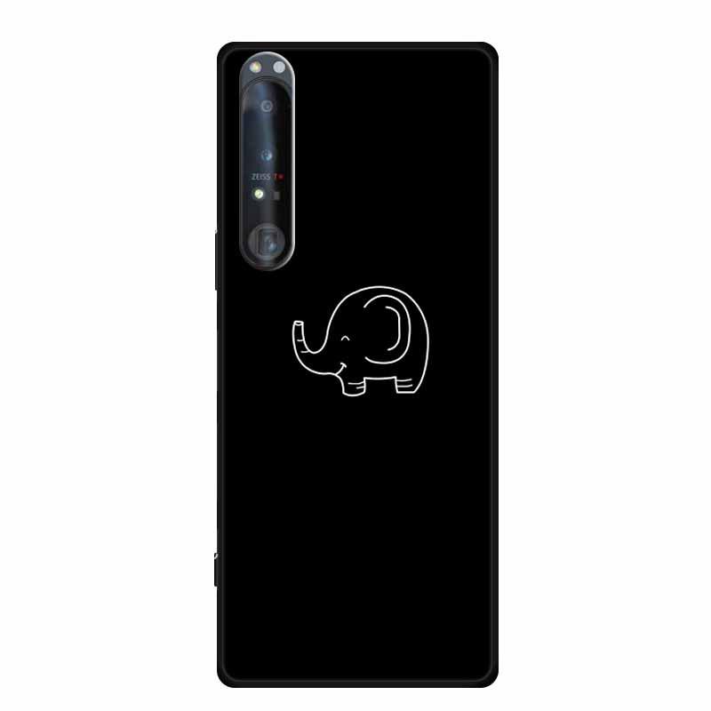 

Чехол для телефона Sony 1 IV: Черный мягкий чехол из ТПУ с полым узором и простыми линиями Sony 1 IV