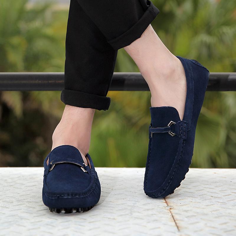 Fashion Leather Men Fashion Business Shoes New Men Loafers Lightweight Mens Slip on Shoes 2024 Handmade All-match for Men Driving Shoes