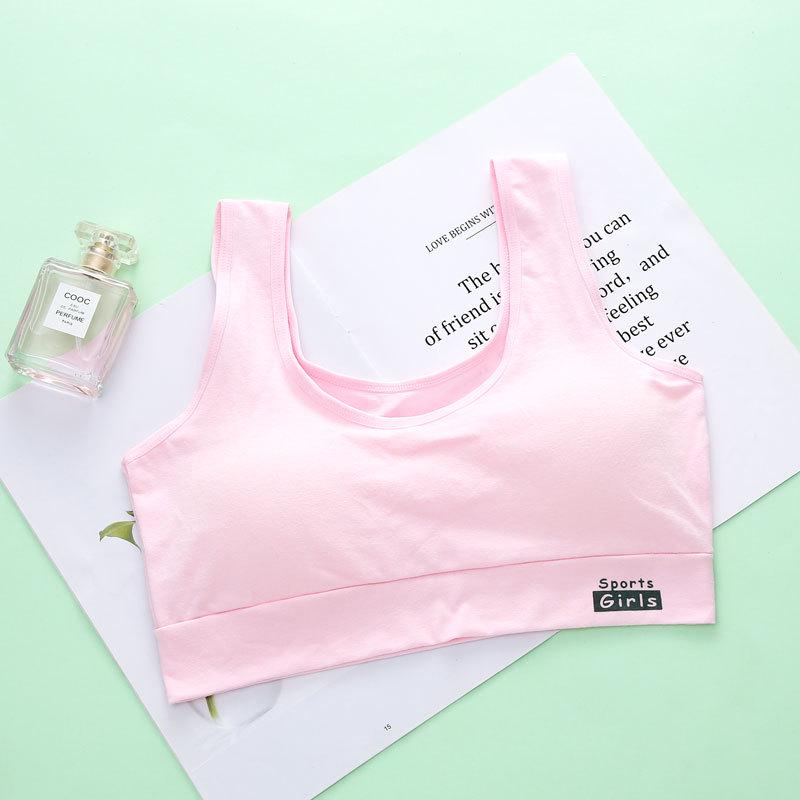 Girls' Cotton Training Bra for Teens: Padded, Wire-Free, Comfortable Vest