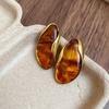 Lightweight Acrylic Teardrop Earrings Translucent Drop Hoops Translucent  Women's Accessories