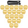 Lug Nut Covers 20pcs 17mm Universal Car Tire Wheel Hub Cover Lug Bolt Screw Cover Protective Cap Gold