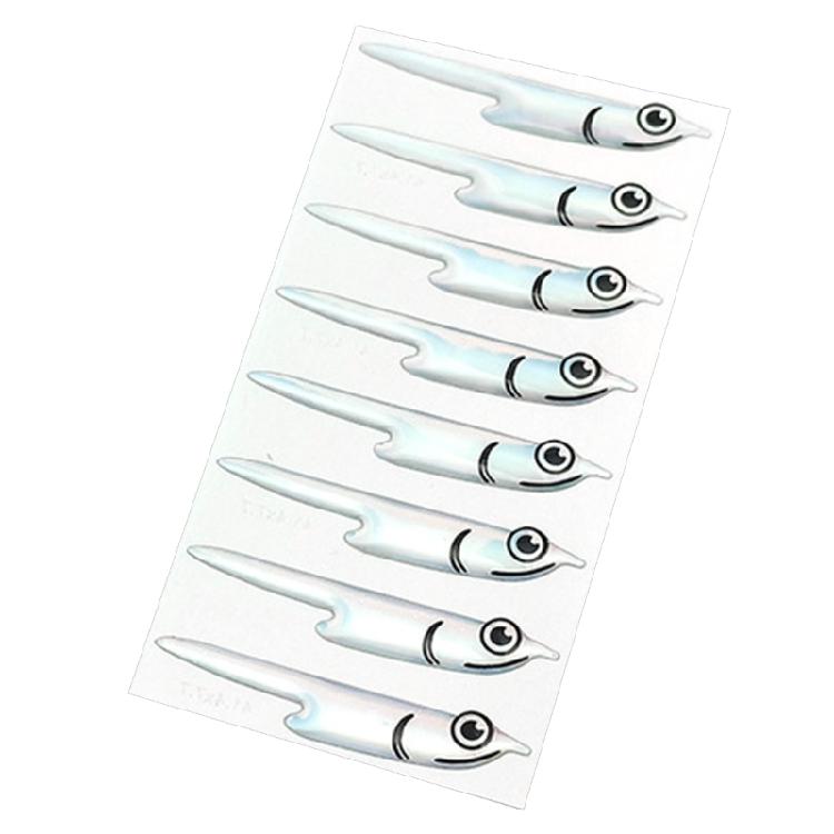 

Tying Artificial Silverside Fish Mask Sticker 8/16/24/32 Pairs Fleye Foil Lurefish Masks Baitfish Streamers Shoulders