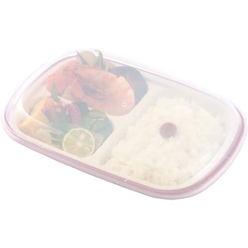 Square lunch plate with lid, navy blue
