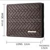New PU Leather Men's Wallet Black Coffee Multi-slot Short Coin Purse Large Capacity Money Bag Men Male