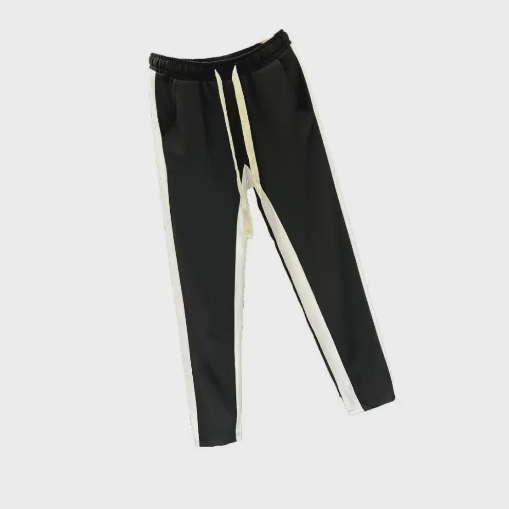 2023 Men's Straight-Leg Sweatpants with Side Stripes - Spring/Autumn Casual Sports Trousers