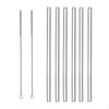 Reusable Glass Straws Clear Drinking Shatter Resistant for Tea Sodas Smoothies