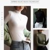 Simple Women's Modal Base Shirt Half-High Neck Pullover Base Shirt Slim-Fit Long Sleeve Stretch T-Shirt