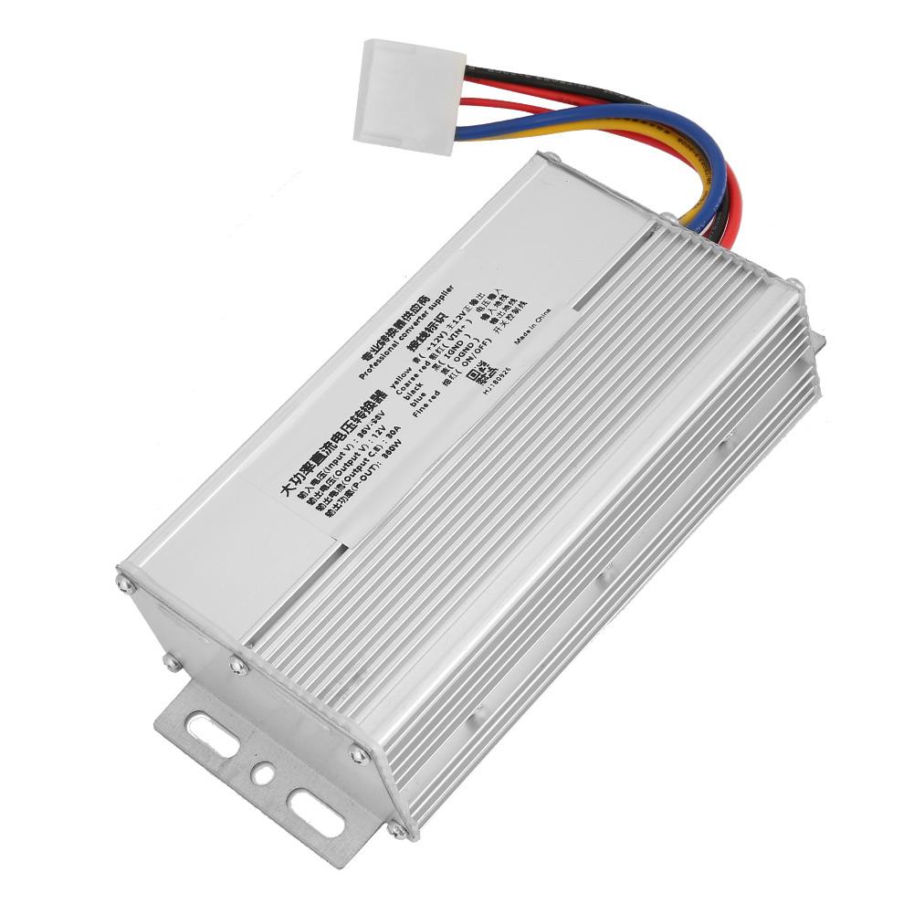 36-96V na 12V 30A 360W Převodník Adaptér Transformátor napětí