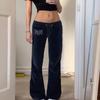 Autumn Women Vintage Velvet Low Waist Slim Simple Casual Wide Leg Trousers