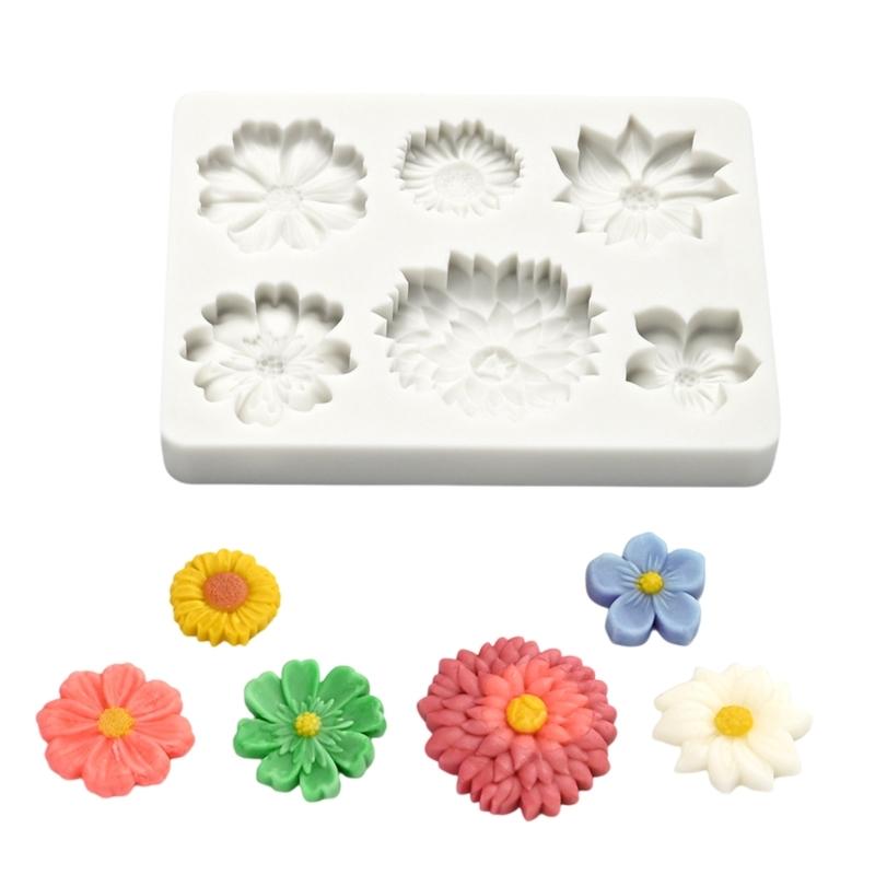 Butterfly Candy Molds Flower Shape Fondant Moulds Silicone Cake Molds Silicone Texture Baking Molds Suitable for Baking