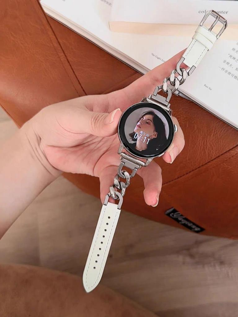 Denim & Leather Spliced Strap for Huawei GT6, GT5 Pro, GT4 & Xiaomi 89