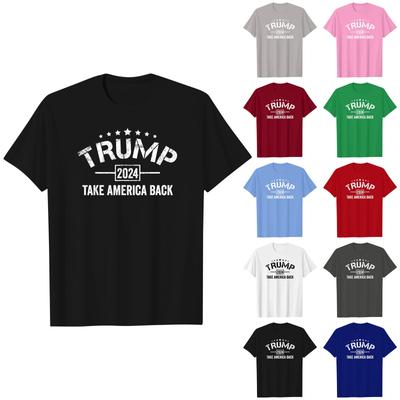 Women's Casual Round Neck Printed Short Sleeve T-Shirt Couple Top