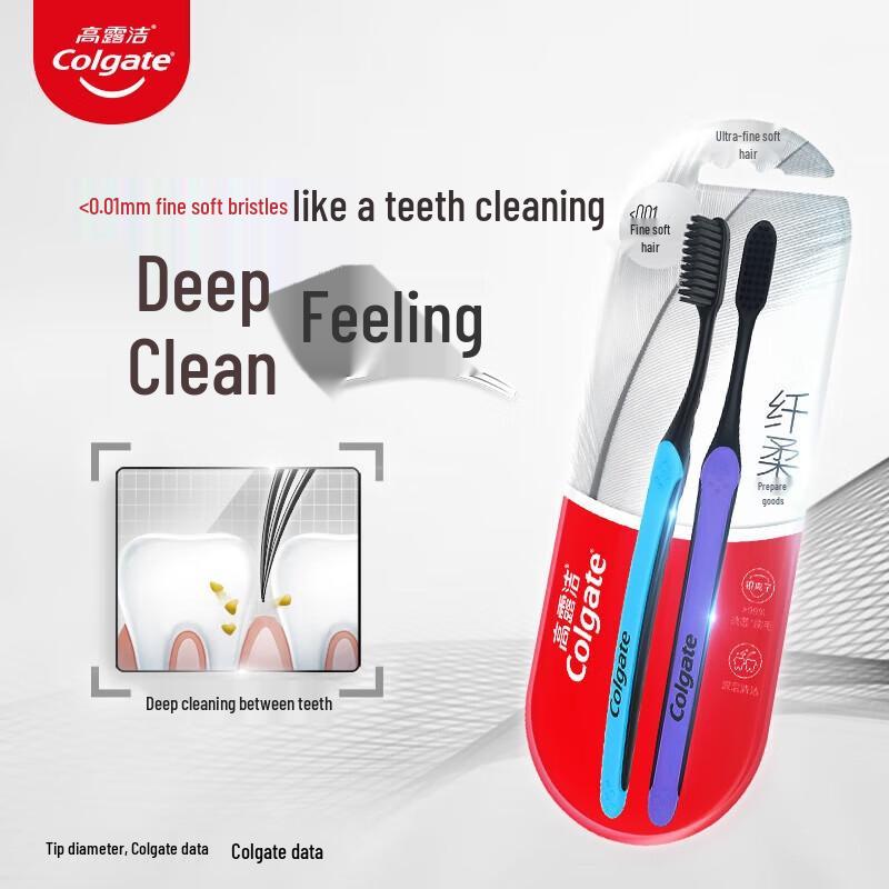 Colgate SlimSoft Binchotan Toothbrush Twin Pack