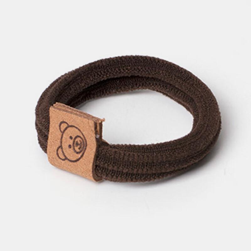 Jiaoxuefei Bear Head Hair Ties, Thick High-Elasticity Rubber Bands, 10 Pieces, Gray, Durable Hair Ties, Elastic Hair Bands for Wome
