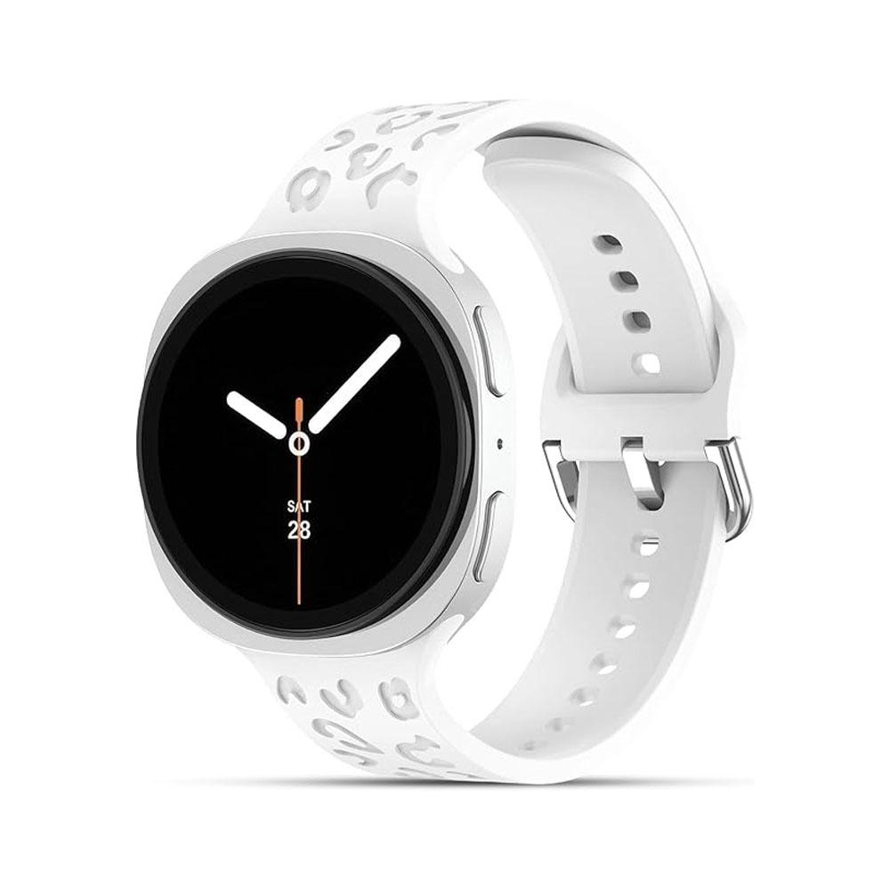 Band for Samsung Galaxy watch 8/8 classic 46mm 44mm 40mm Engraved Leopard Wrist Bracelets Correa pulseras Galaxy watch 8 Strap