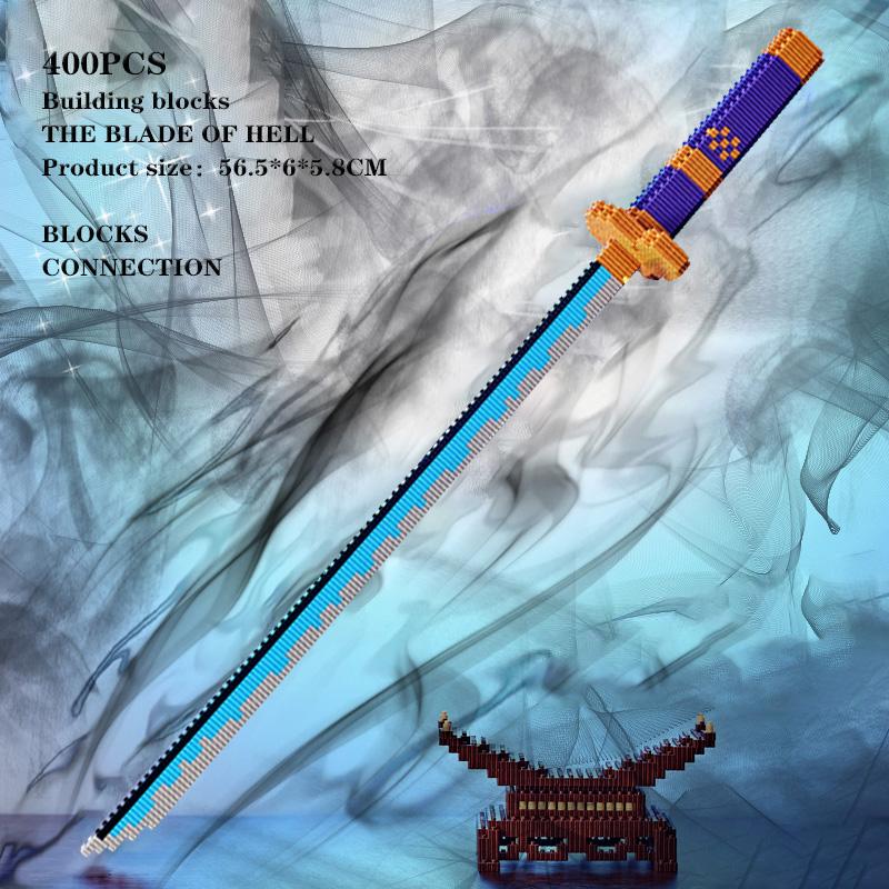 Samurai Sword Building Blocks Ninja Katana Japanese Anime Nichirin Knife Bricks Toy for Kids Adults
