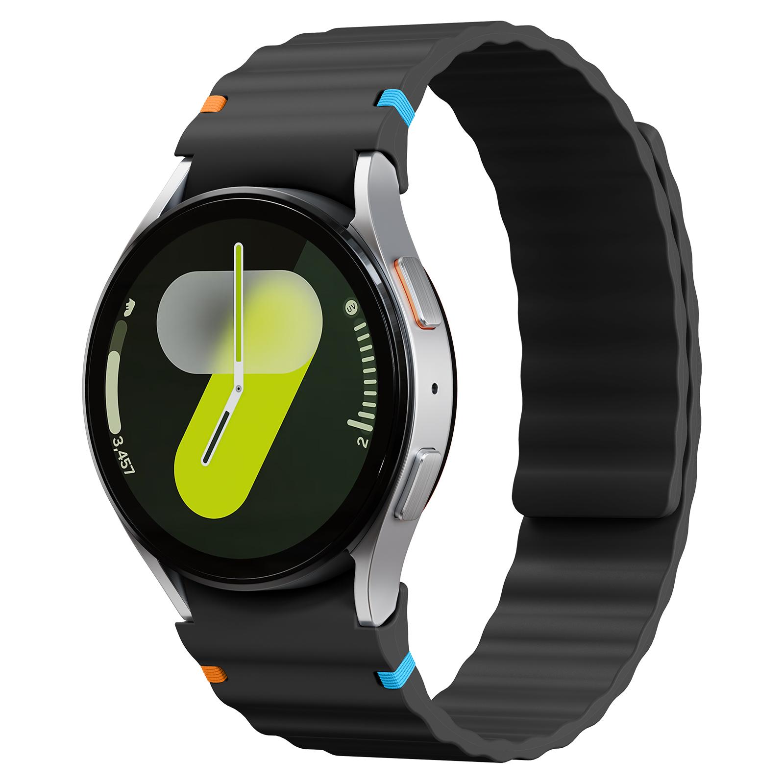 

Magnetic Silicone band for Samsung Galaxy Watch 7 FE 6 5 4 Classic 5 Pro 40mm 44mm No Gaps Bracelet correa galaxy watch 7 strap Galaxy Watch7 44mm чёрный
