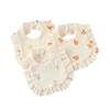 Ruffle Baby Drool Bibs: Pure Cotton Printed Lace Bibs
