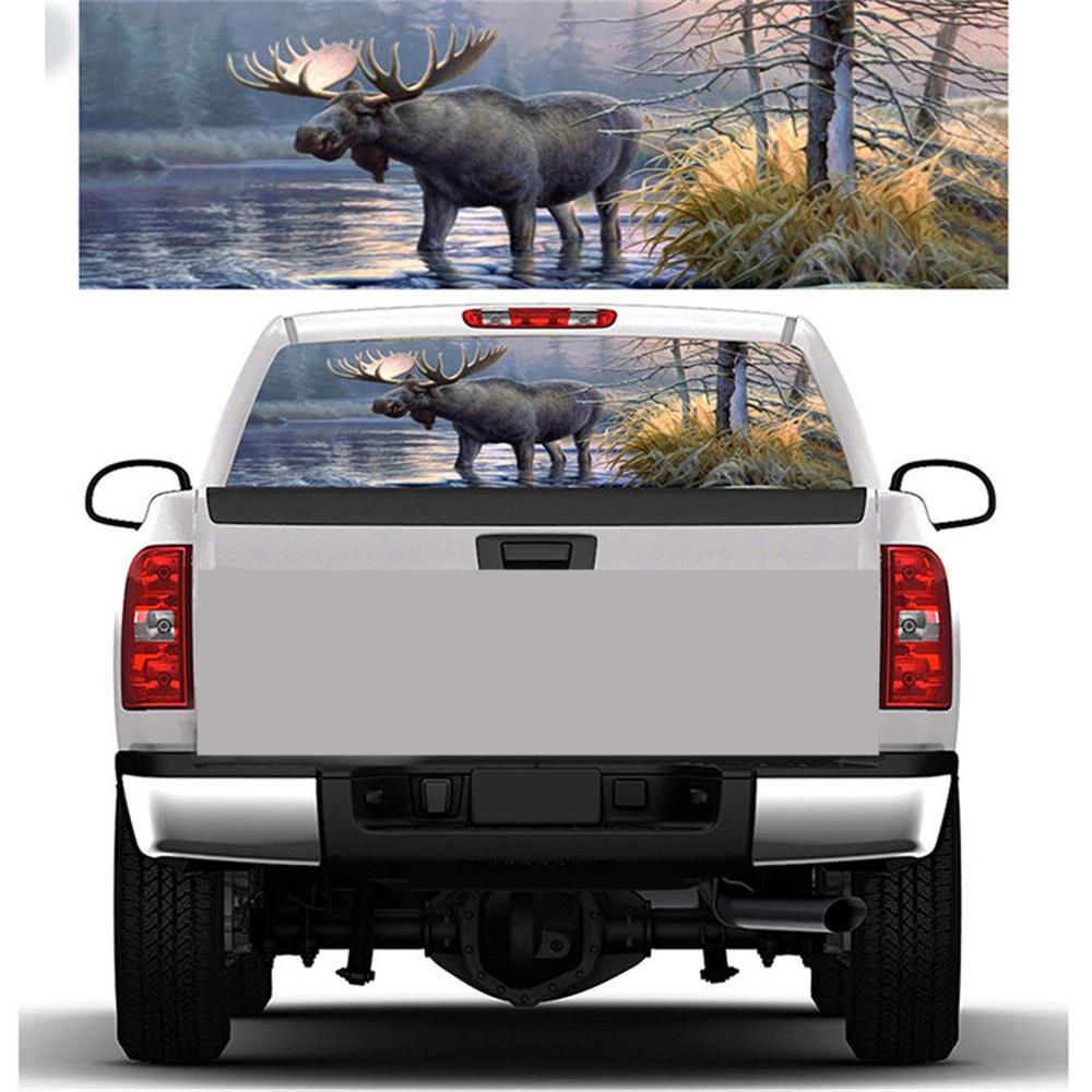 Forest Animals Moose Window Graphic Tint Decal Sticker For Truck Jeep SUV PICUP