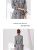 2025 Fall/Winter Retro European & American Houndstooth V-Neck Mid-Length Knitted Dress