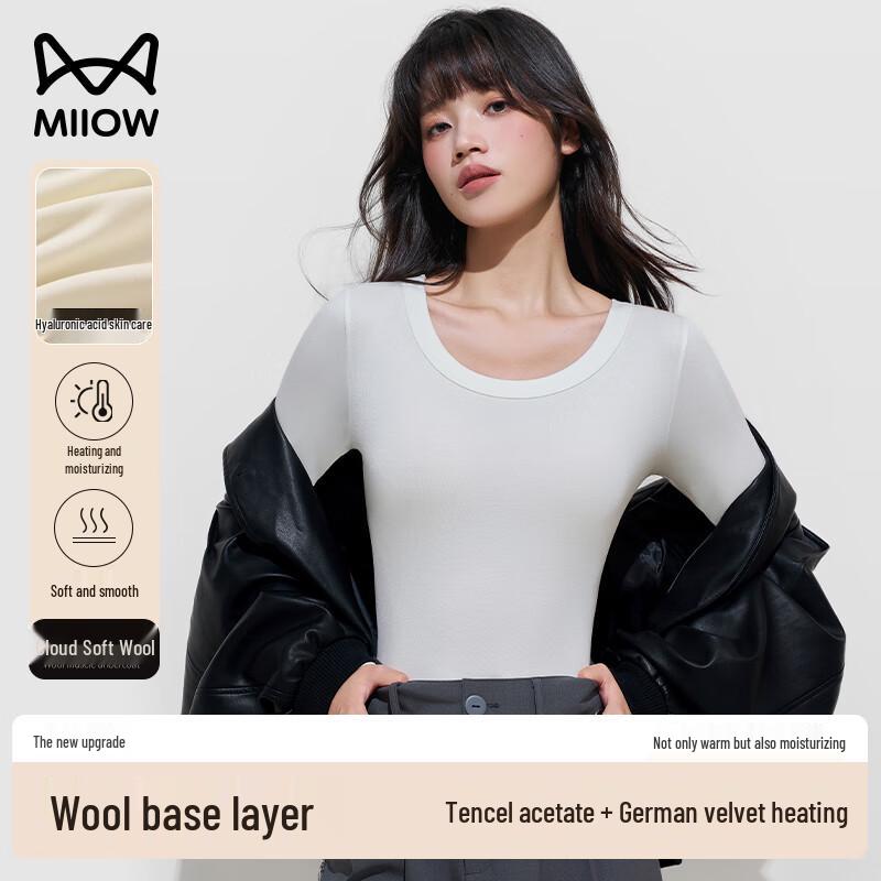 

Mao Ren Women s Wool Blend Round Neck Long Sleeve Tee L