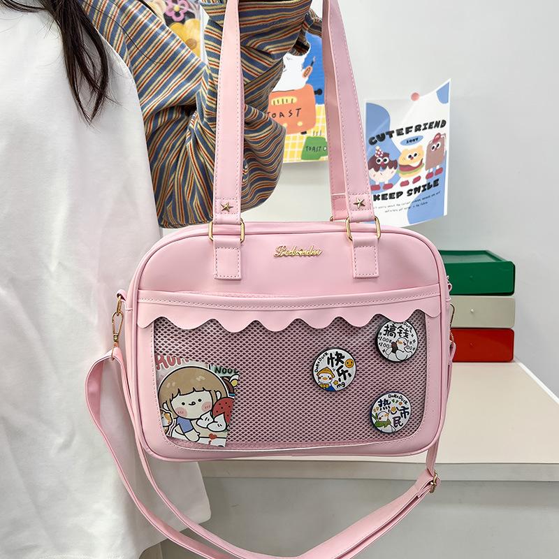 Lace pain bag, large capacity and large amount of food, cereal bag, bar badge bag, women's bag, oblique span shoulder daily versatile bag.
