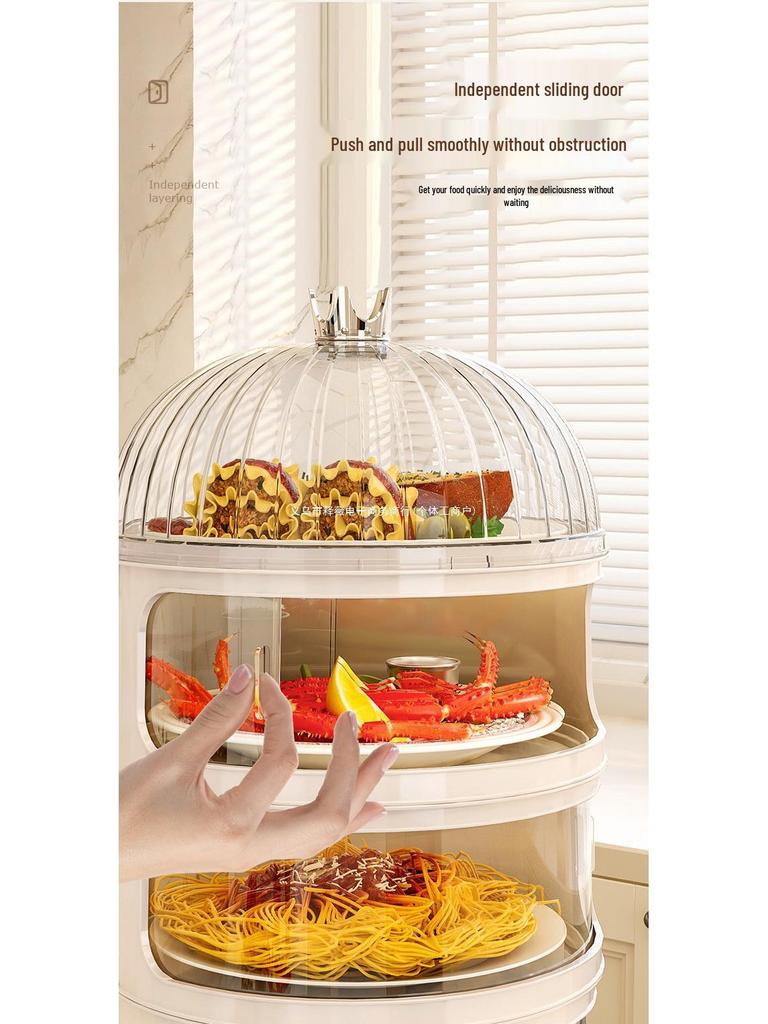 Multi-layer Transparent Food Cover for Dining Table Insulation