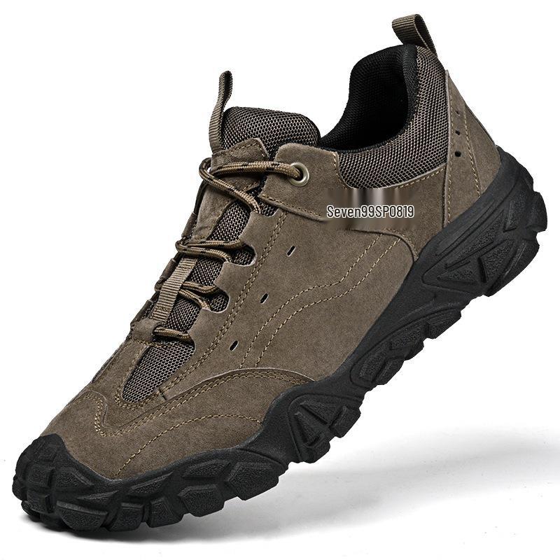 

Men s Lightweight Casual Hiking Shoes - Anti-Puncture, Wear-Resistant, Soft Sole, Pigskin Top Layer 39