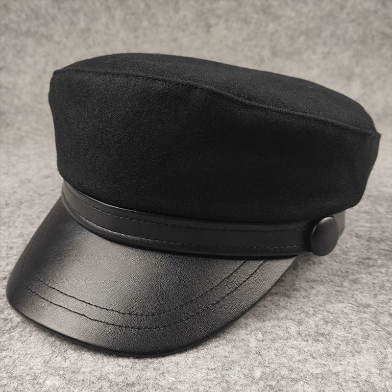 Big Head Circumference Men's Hat Couple's Small Head Circumference Women's Hat Casual Fashion Flat Top Hat European and American Style Captain Hat