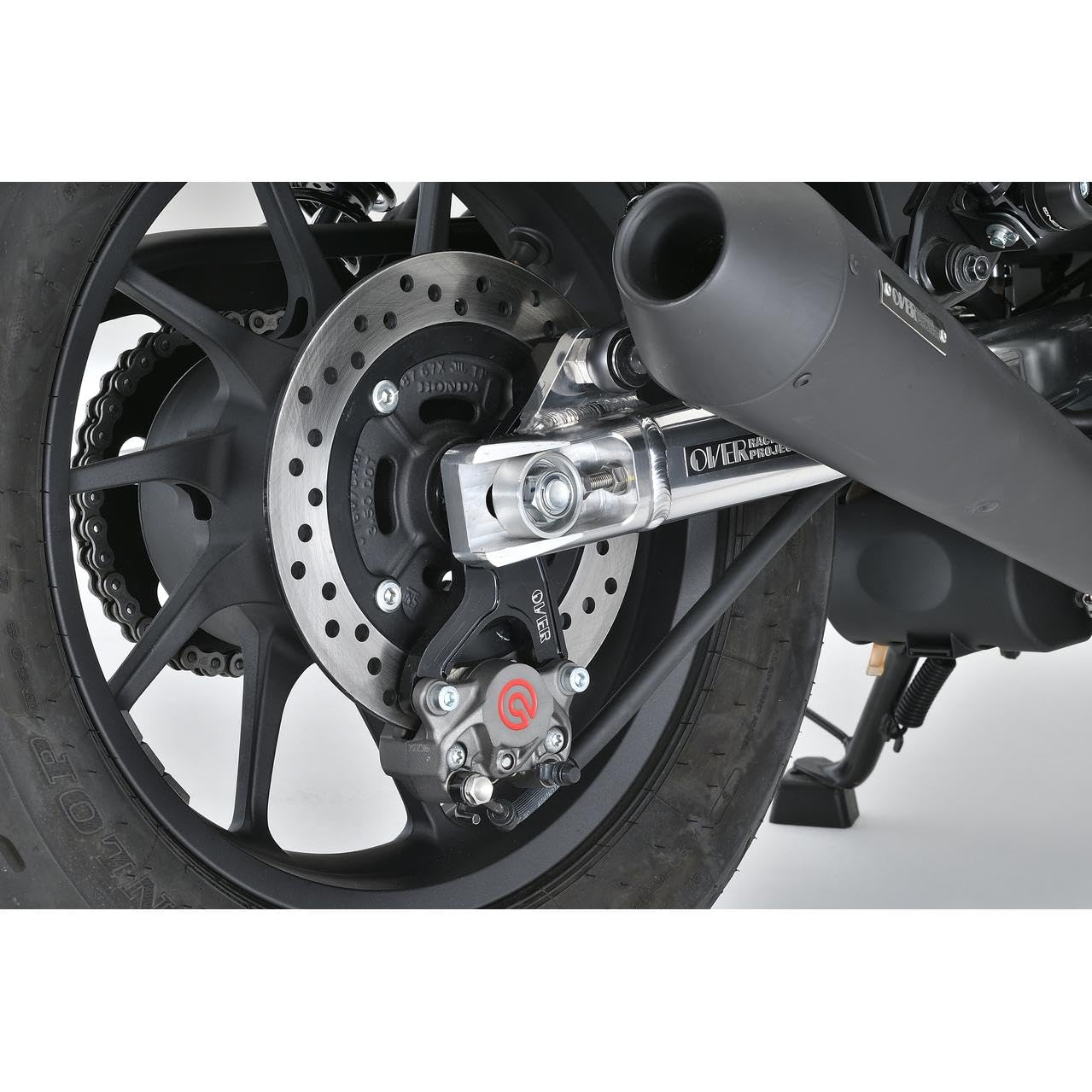 

OVER RACING Rear Caliper Support, Black, Brembo 2-Piece Set for Honda Rebel 250 (2017-)