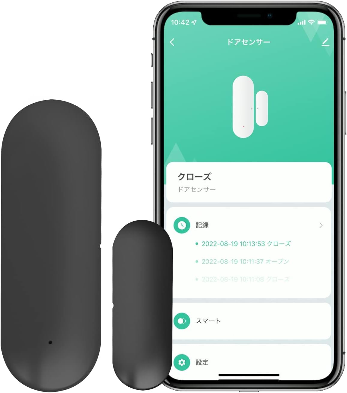 

Edison Smart Door Sensor (Black) - App Notifications, Smart Home Appliance Integration, Alexa Compatible, Open/Close Sensor DDS-MC400DBK