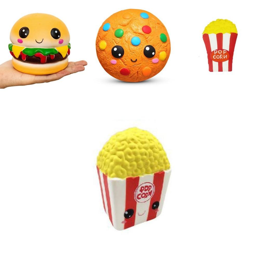 Charming Squishy Dessert Ice Cream Cone Pu Cookie And Waffle Pizza Foam Toy