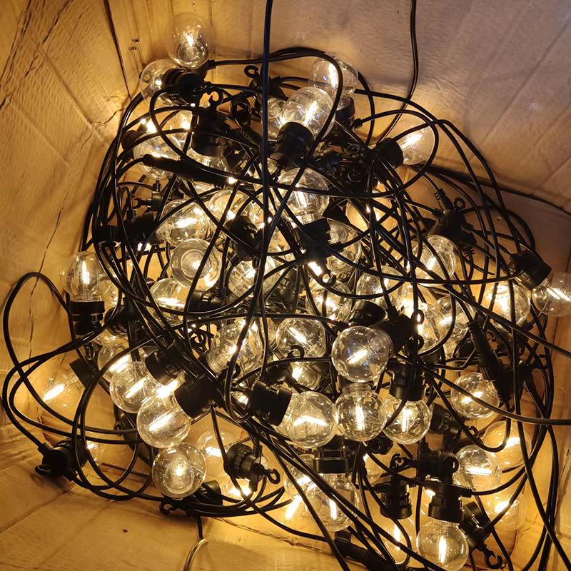 Outdoor Waterproof Solar String Lights S14 for Patio, Camping, and Decoration