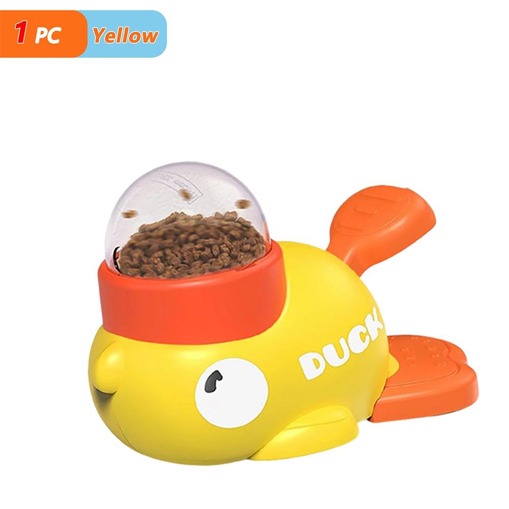 

Кормушка для собак 2 в 1 интерактивная автоматическая кормушка для домашних животных кормушка для домашних животных для дрессировки собак/котят кормушка для домашних животных маленькая желтая утка