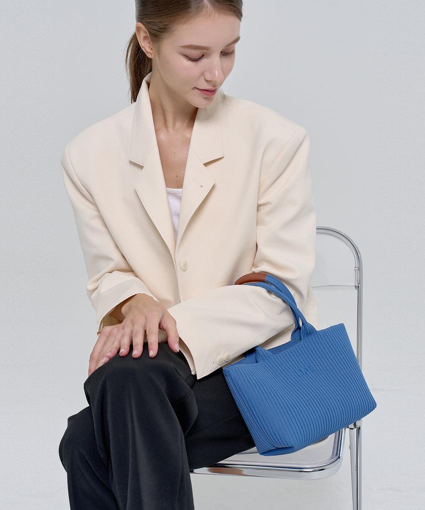 Dal Daily Knit Shopper Bag Blue S