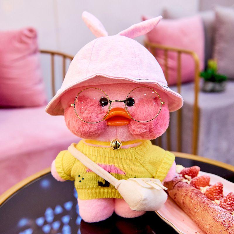 Adorable 30cm Lalafanfan Cafe Mimi Yellow Duck Costume Plush Toy For Kids And Home Decor