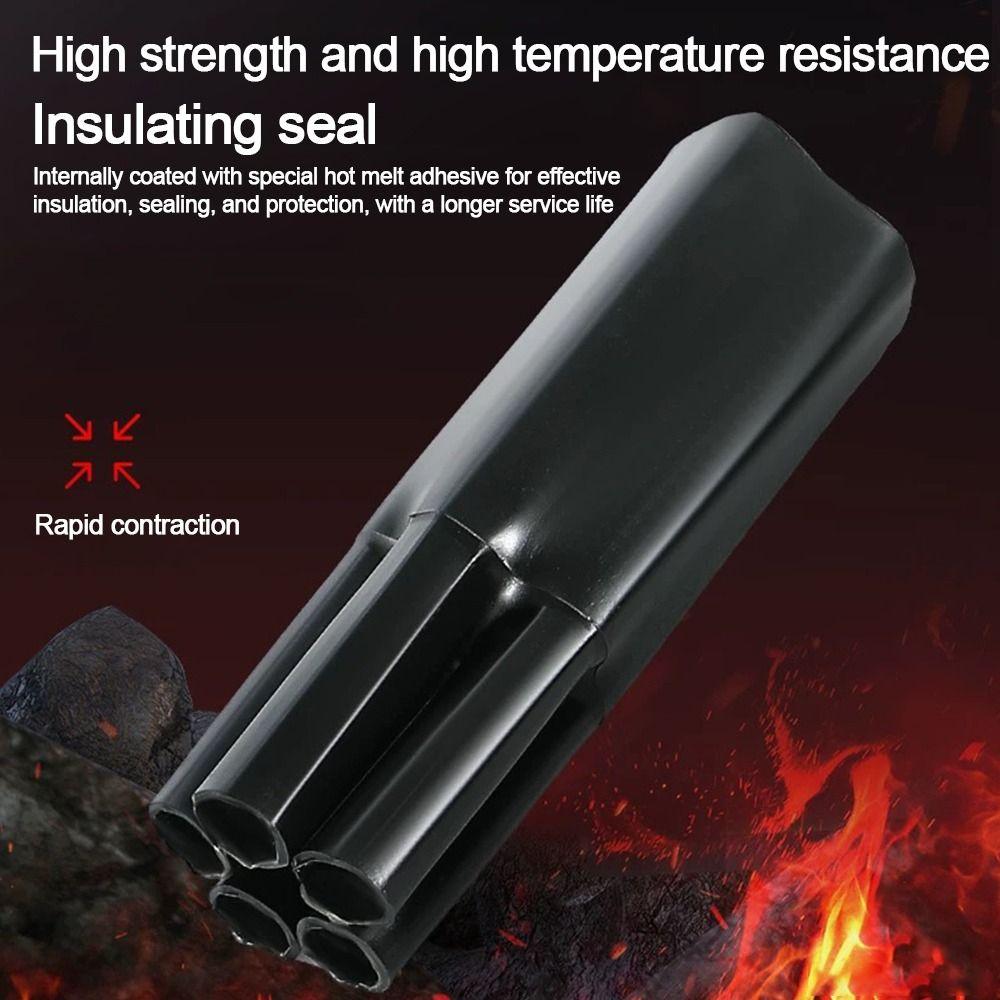 New 2/3/4/5/Core Heat Shrink Wrap Tube Waterproof With Glue Separate Branch Splitter Black Wiring Protection Sleeve