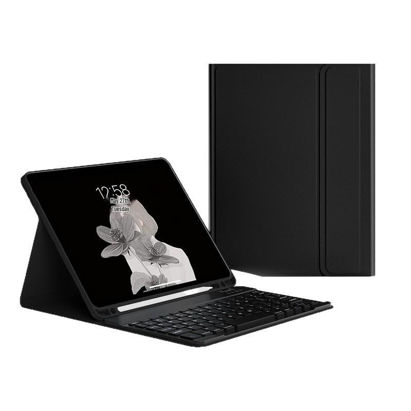 Samsung A7 Tablet Case with Detachable Bluetooth Keyboard, Magnetic Pen Holder, Leather Cover, and Mouse Compatibility.