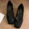 Women's 2025 Chunky Heel Mary Jane Shoes - French Square Toe, Pig Mouth Design, Spring/Autumn
