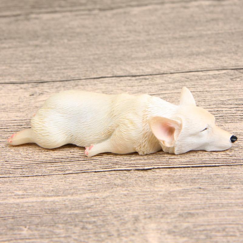 Warm Series, Sleepy Series, Corgi Model, Super Cute Shiba Inu Figurine, Fridge Magnet Doll